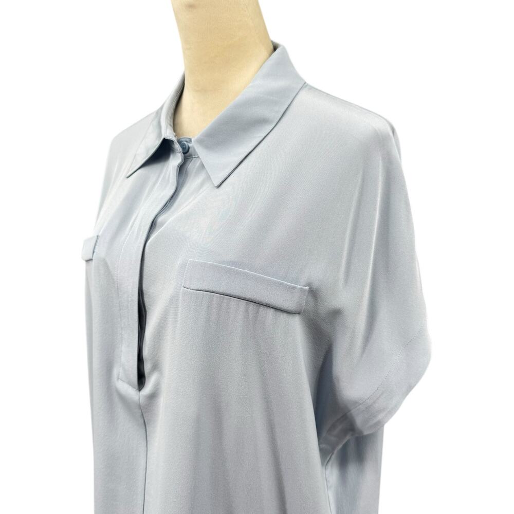 Diane von Furstenberg NWT XS/S Hatsu Tiered Colorblock Silk Crepe Shirt Dress - Picture 6 of 15
